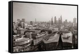 London Rooftop View Panorama with Urban Architectures.-Songquan Deng-Framed Stretched Canvas