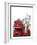 London Routemaster Blank - Dave Thompson Contemporary Travel Print-Dave Thompson-Framed Art Print