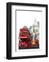 London Routemaster Blank - Dave Thompson Contemporary Travel Print-Dave Thompson-Framed Giclee Print