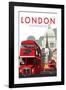 London Routemaster - Dave Thompson Contemporary Travel Print-Dave Thompson-Framed Giclee Print