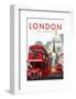 London Routemaster - Dave Thompson Contemporary Travel Print-Dave Thompson-Framed Giclee Print