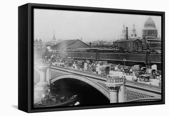 London's Black Friar's Bridge-null-Framed Stretched Canvas