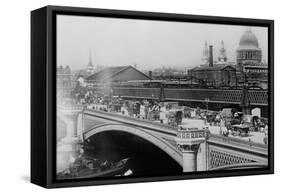 London's Black Friar's Bridge-null-Framed Stretched Canvas