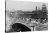 London's Black Friar's Bridge-null-Stretched Canvas