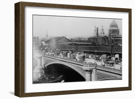 London's Black Friar's Bridge-null-Framed Art Print