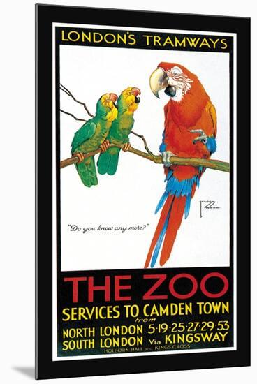London's Tramways, The Zoo-Lawson Wood-Mounted Art Print