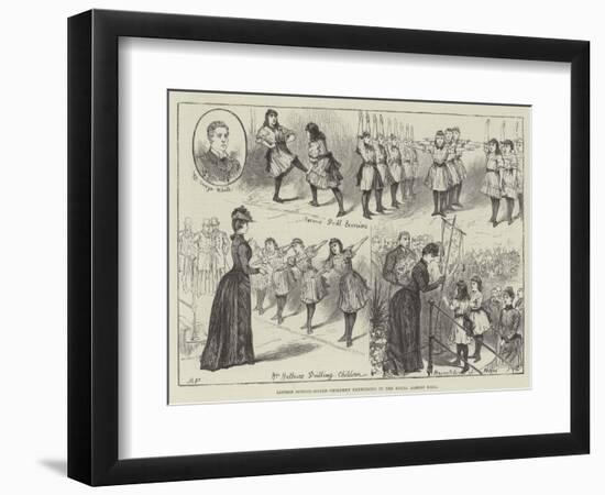 London School-Board Children Exercising in the Royal Albert Hall-Melton Prior-Framed Premium Giclee Print