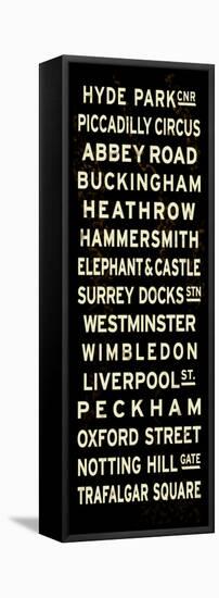 London Sign-null-Framed Stretched Canvas