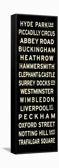 London Sign-null-Framed Stretched Canvas