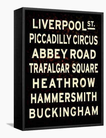London Sign-null-Framed Stretched Canvas