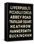 London Sign-null-Framed Stretched Canvas