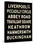 London Sign-null-Framed Stretched Canvas