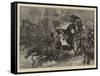 London Sketches, a Horse Down-James Macbeth-Framed Stretched Canvas