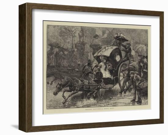 London Sketches, a Horse Down-James Macbeth-Framed Giclee Print