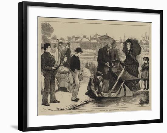 London Sketches, Miniature Yachting in Kensington Gardens-Robert Walker Macbeth-Framed Giclee Print