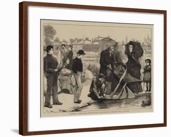 London Sketches, Miniature Yachting in Kensington Gardens-Robert Walker Macbeth-Framed Giclee Print