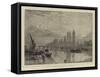 London Sketches, the Houses of Parliament-Myles Birket Foster-Framed Stretched Canvas