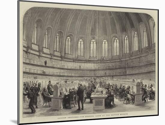 London Sketches, the Reading Room at the British Museum-null-Mounted Giclee Print
