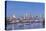 London Skyline and River Thames at Dusk, London, England-null-Stretched Canvas