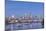 London Skyline and River Thames at Dusk, London, England-null-Mounted Giclee Print