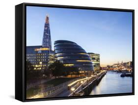 London Skyline at Dusk Including the Glc Building-Charlie Harding-Framed Stretched Canvas