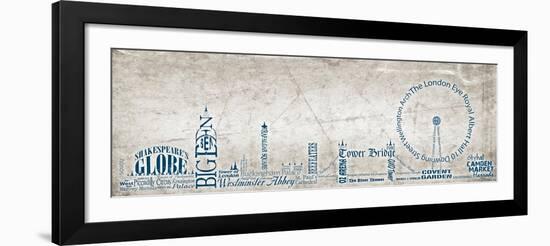 London Skyline Blue-Diane Stimson-Framed Art Print