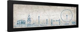 London Skyline Blue-Diane Stimson-Framed Art Print