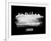 London Skyline Brush Stroke - White-NaxArt-Framed Art Print