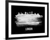 London Skyline Brush Stroke - White-NaxArt-Framed Art Print