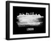 London Skyline Brush Stroke - White-NaxArt-Framed Art Print