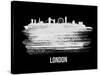 London Skyline Brush Stroke - White-NaxArt-Stretched Canvas