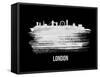 London Skyline Brush Stroke - White-NaxArt-Framed Stretched Canvas