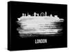 London Skyline Brush Stroke - White-NaxArt-Stretched Canvas