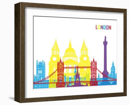 London Skyline Pop-paulrommer-Framed Art Print