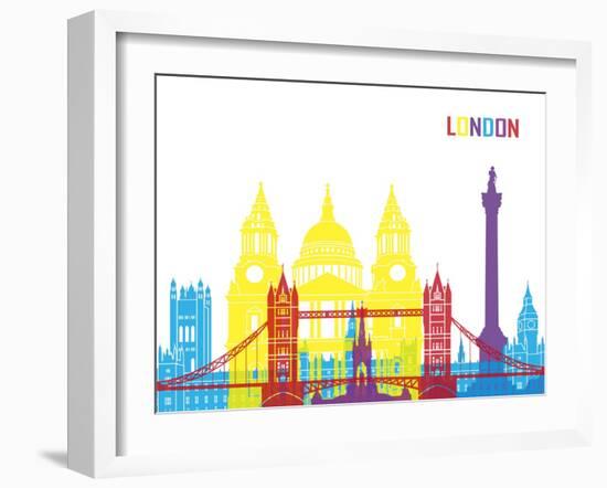 London Skyline Pop-paulrommer-Framed Art Print
