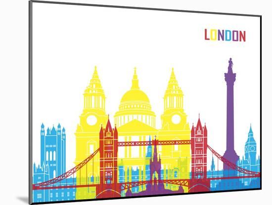 London Skyline Pop-paulrommer-Mounted Art Print