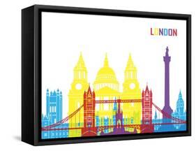 London Skyline Pop-paulrommer-Framed Stretched Canvas