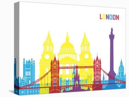London Skyline Pop-paulrommer-Stretched Canvas