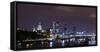 London, Skyline with St Paul's Cathedral, the Thames, at Night, London, England, Uk-Axel Schmies-Framed Stretched Canvas