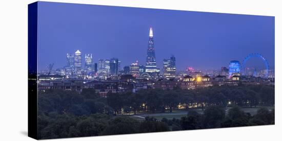 London Skyline with the Shard Above Hyde Park, London, England, Uk-Jon Arnold-Stretched Canvas