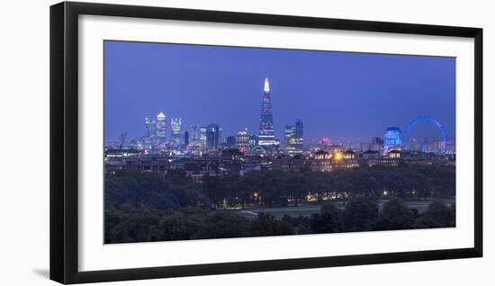 London Skyline with the Shard Above Hyde Park, London, England, Uk-Jon Arnold-Framed Photographic Print