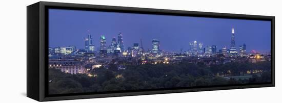 London Skyline with the Shard Above Hyde Park, London, England, Uk-Jon Arnold-Framed Stretched Canvas