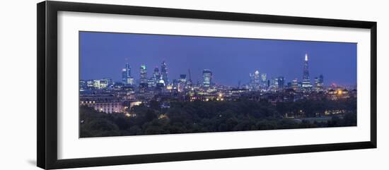 London Skyline with the Shard Above Hyde Park, London, England, Uk-Jon Arnold-Framed Photographic Print