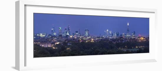 London Skyline with the Shard Above Hyde Park, London, England, Uk-Jon Arnold-Framed Photographic Print