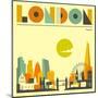 London Skyline-Jazzberry Blue-Mounted Art Print