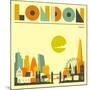 London Skyline-Jazzberry Blue-Mounted Art Print