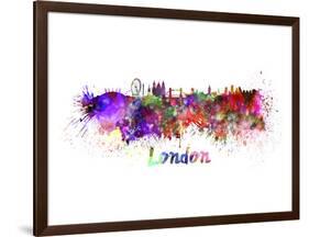 London Splatter Skyline-null-Framed Art Print