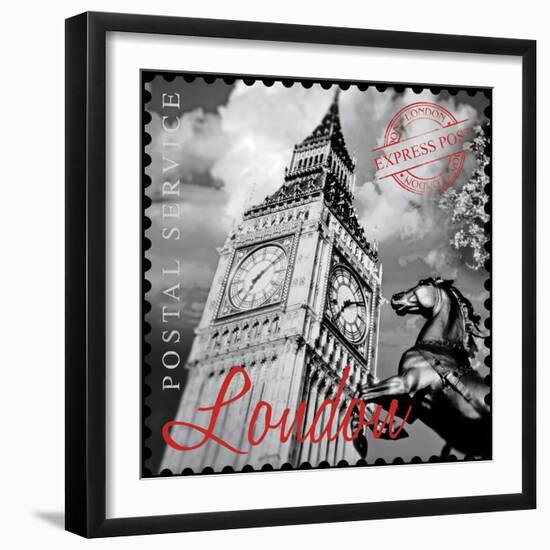 London Stamp-The Vintage Collection-Framed Giclee Print