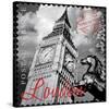 London Stamp-The Vintage Collection-Stretched Canvas