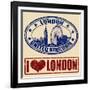 London Stamps-radubalint-Framed Art Print